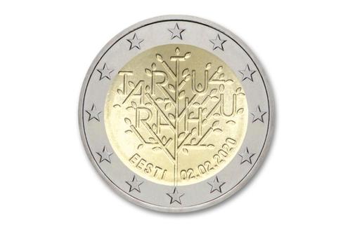 2 euro 100 jaar Vredesverdrag van Tartu 2020 - Estland, Postzegels en Munten, Munten | Europa | Euromunten, Verzenden