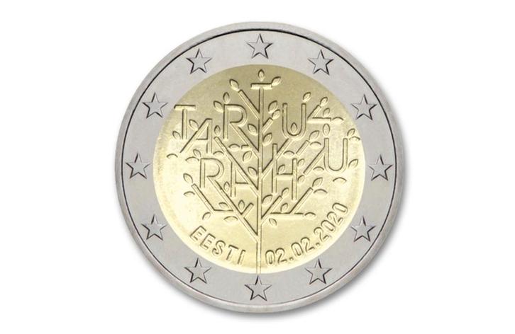 2 euro 100 jaar Vredesverdrag van Tartu 2020 - Estland, Postzegels en Munten, Munten | Europa | Euromunten, Verzenden