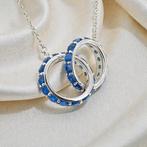 Zonder minimumprijs - Halsketting Verguld Saffier - 18kt, Sieraden, Tassen en Uiterlijk, Kettingen, Nieuw