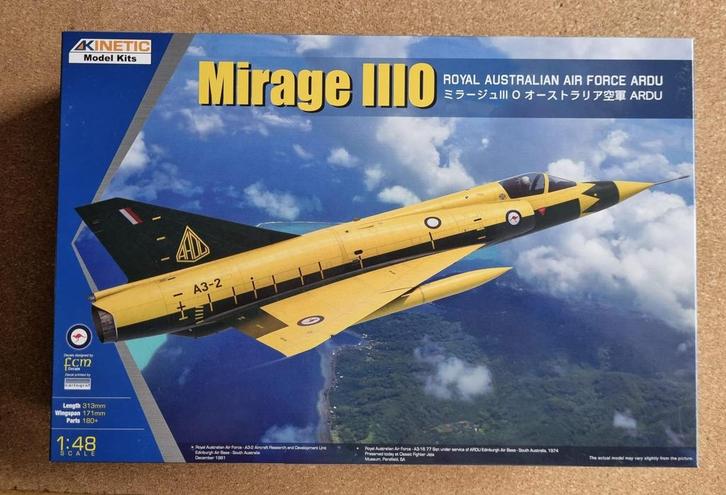 Kinetic K48145 Mirage IIIO Royal Australian Air Force ARDU, Hobby en Vrije tijd, Modelbouw | Vliegtuigen en Helikopters, Verzenden
