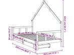 vidaXL - Kinderbedframe - met - lades - 90x200 - cm -, Huis en Inrichting, Slaapkamer | Bedden, Verzenden, Nieuw