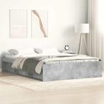 vidaXL Bedframe betongrijs 120x190 cm, Verzenden, Nieuw, 190 cm of minder, Twijfelaar