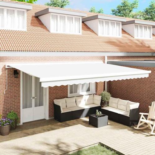 vidaXL Luifel Vervangstof voor 5x3.5 m Frame Wit, Tuin en Terras, Zonneschermen, Nieuw, Verzenden