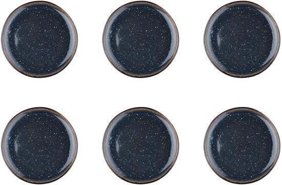 2dekans | bord IRIS Ø21,5cm - 6 stuks - Nachtblauw, Huis en Inrichting, Keuken | Servies, Zo goed als nieuw, Ophalen of Verzenden