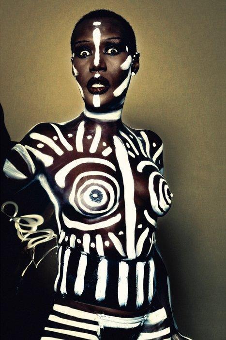 Ben Dauchez - Grace Jones Tribal, Antiek en Kunst, Kunst | Designobjecten