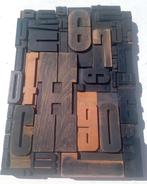 Drukblokken (43) - XL oude typografische letterblokjes -