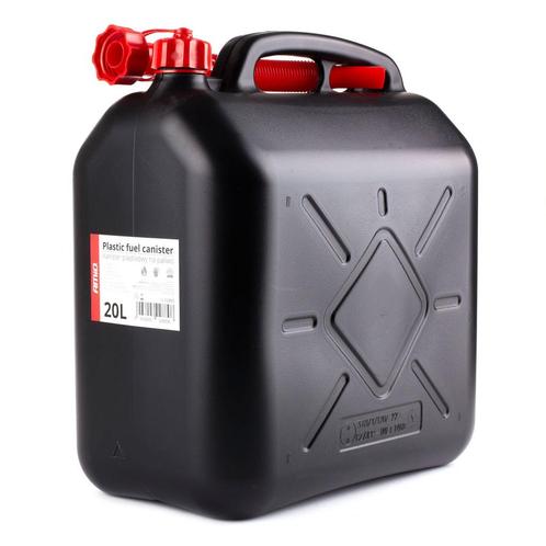 Plastic Jerrycan - 20L - Zwart Rood - Inclusief flexibe..., Auto-onderdelen, Overige Auto-onderdelen, Nieuw, Verzenden