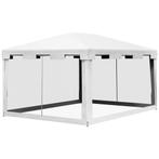 TRUUSK Paviljoen Feesttent 4x3m Tuinpaviljoen Met Net-Zijwan, Verzenden, Nieuw