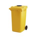 Container 240ltr met glasrozet - geel, Huis en Inrichting, Woonaccessoires | Prullenbakken, Verzenden, Nieuw