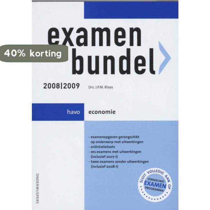 Examenbundel 2008/2009 havo economie 9789006074741, Boeken, Schoolboeken, Gelezen, Verzenden