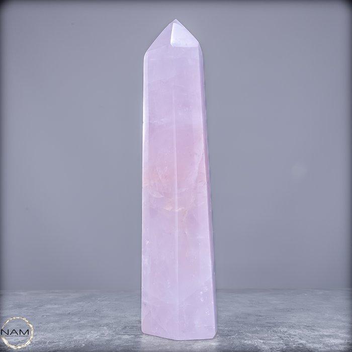 Doorschijnende obelisk van rozenkwarts uit Brazilië – Een, Antiek en Kunst, Curiosa en Brocante