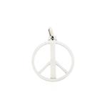 Zilveren hanger van een peace teken, Gebruikt, Zilver, Verzenden