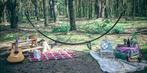 Hangmat standaard grijs tot 220 kg - inc blauw-groen hang..., Tuin en Terras, Hangmatten, Ophalen of Verzenden, Nieuw