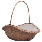 vidaXL Houtmand met handvat 60x44x55 cm natuurlijk, Verzenden, Nieuw