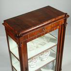 Hollandse biedermeier vitrinekast met lade en beschilderd in, Ophalen of Verzenden