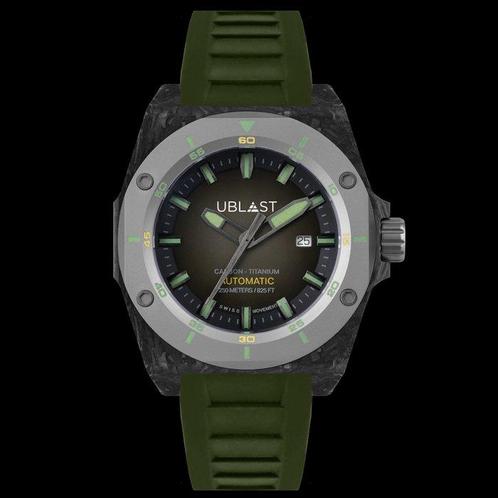 Ublast - Fusion - Forget Carbon & Titanium - UBFSN47GRGN -, Sieraden, Tassen en Uiterlijk, Horloges | Heren