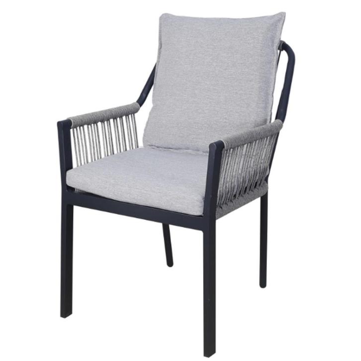 Fleur dining tuinstoel aluminium antraciet rope, Tuin en Terras, Tuinstoelen, Nieuw, Ophalen of Verzenden