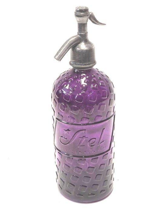 Fles - paarse sifon, Antiek en Kunst, Curiosa en Brocante