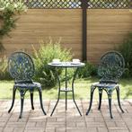 vidaXL 3-delige Tuinbistroset gietaluminium groen, Tuin en Terras, Tuinsets en Loungesets, Verzenden, Nieuw, Aluminium