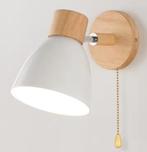Houten Scandinavische Wandlamp – Moderne E27 Lamp met Schake, Huis en Inrichting, Lampen | Wandlampen, Verzenden, Nieuw
