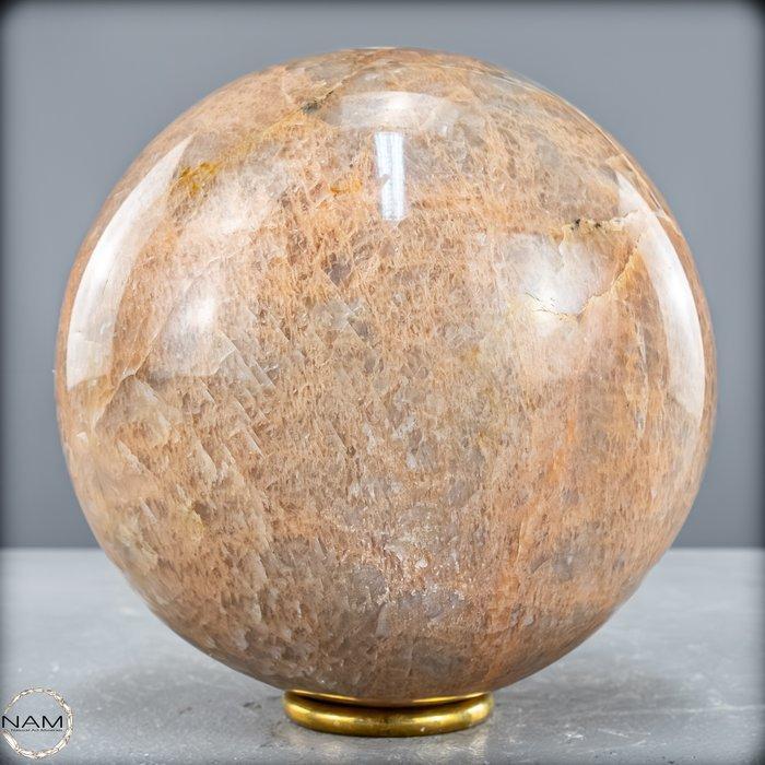 Natuurlijk perzik maansteen sprankelend Sphere- 2839.42 g, Verzamelen, Mineralen en Fossielen