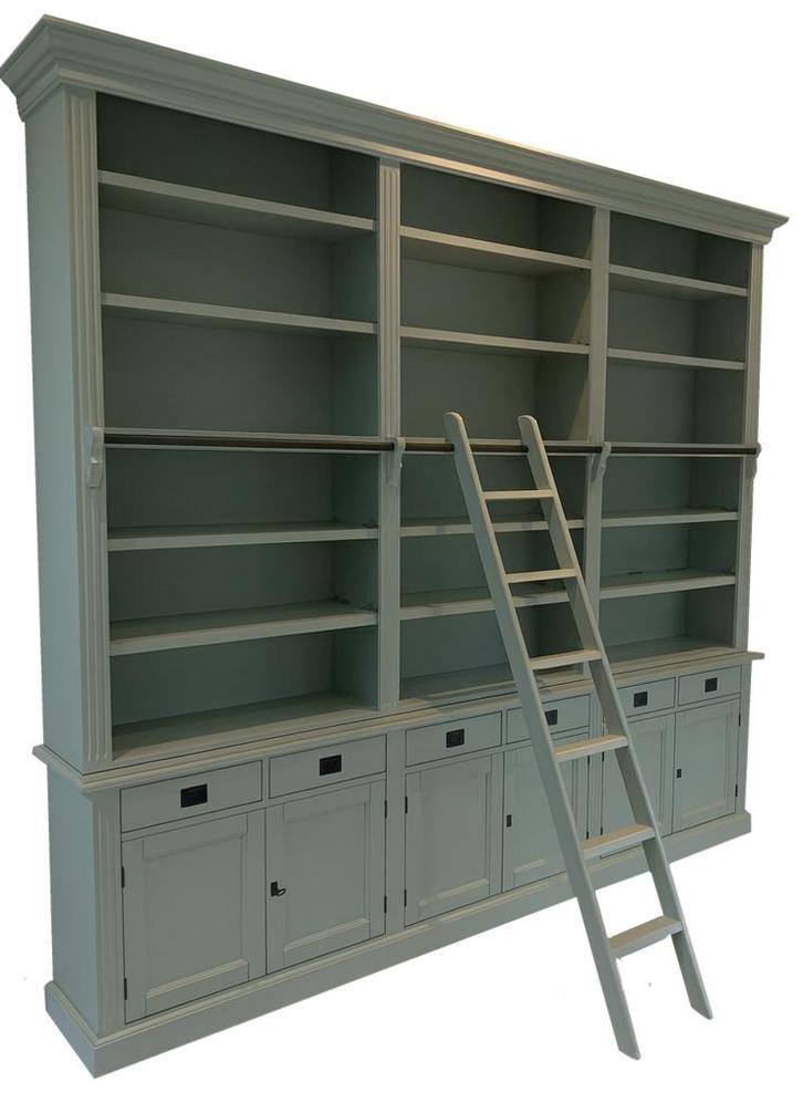 Boekenkast Engels  groen met trap Reeuwijk 300 x 260cm, Huis en Inrichting, Kasten | Boekenkasten, Ophalen of Verzenden