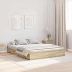 vidaXL Opbergbedframe met lade Sonoma eiken 160 x 200 cm, Huis en Inrichting, Slaapkamer | Bedden, Verzenden, Nieuw, Bruin, Hout