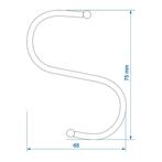 ProPlus Veelzijdige S-haak - Chroom - 65 x 75 mm - Staal..., Caravans en Kamperen, Ophalen of Verzenden, Nieuw