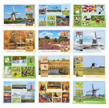 ansichtkaarten Nederland - set met 12 kaarten + flyer Pos... beschikbaar voor biedingen