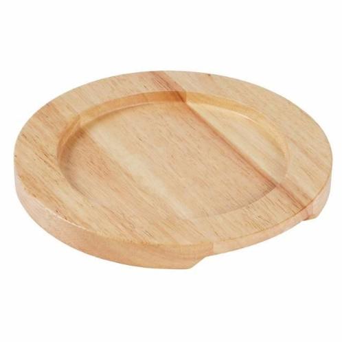 Onderzetter voor gietijzer schaal rond met oren - hevea hout, Zakelijke goederen, Horeca | Keukenapparatuur, Nieuw in verpakking