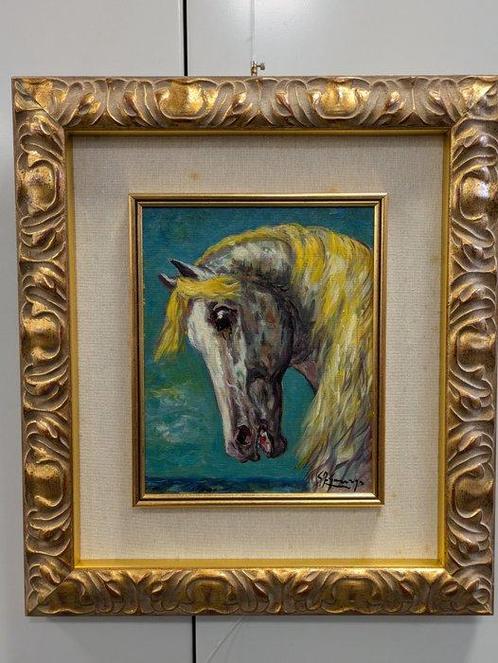Giovan Francesco Gonzaga (1921-2007) - Testa di corsiero, Antiek en Kunst, Kunst | Schilderijen | Modern