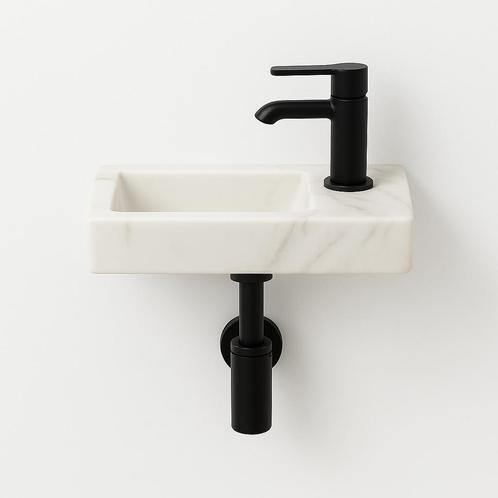 SALE - Ares 37 rechts - Glans marmer - Toiletfontein -  -  -, Doe-het-zelf en Verbouw, Sanitair, Nieuw, Ophalen of Verzenden