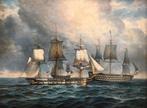 J.Clark (XIX) - Battle of Trafalger 1805, Antiek en Kunst