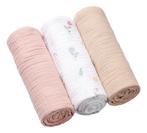 Baby Ono Crinkled Roze/Beige 3 Stuks Hydrofiel Luiers, Verzenden, Nieuw