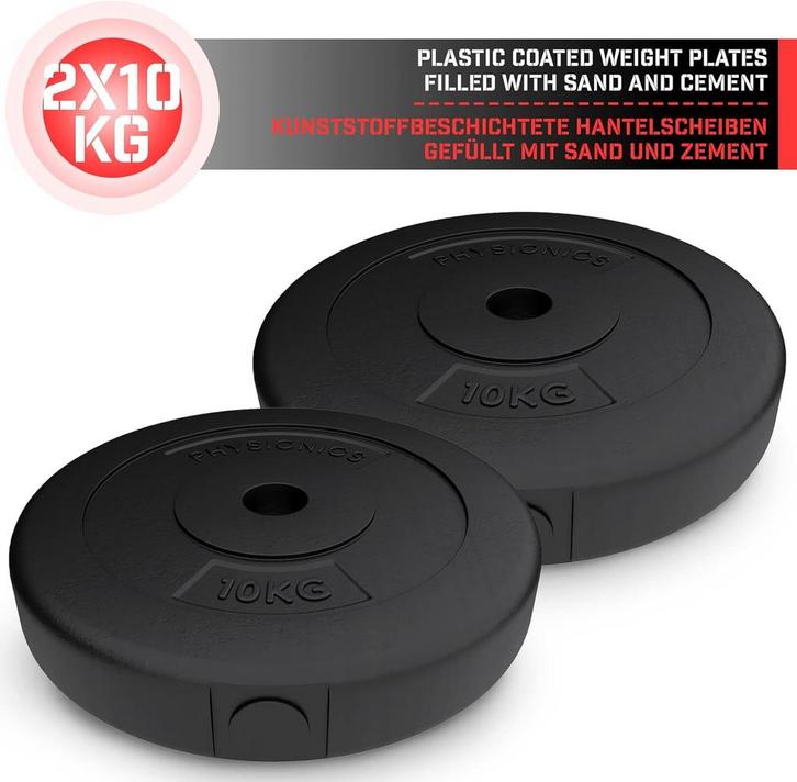 Halterschijven - Halter gewichten - 30 mm - 2x10 kg - Physio, Huis en Inrichting, Overige Huis en Inrichting, Nieuw, Verzenden