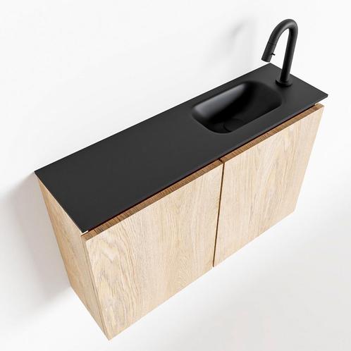 MONDIAZ TURE 80cm toiletmeubel washed oak. EDEN wastafel, Doe-het-zelf en Verbouw, Sanitair, Bad, Nieuw, Ophalen of Verzenden