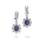 Oorbellen 18kt witgouden oorbellen met 2,75 ct diamanten en, Nieuw