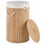 Bamboe Wasmand Curly - 55 Liter - Natuurkleur - Incl. Waszak, Huis en Inrichting, Badkamer | Badtextiel en Accessoires, Verzenden