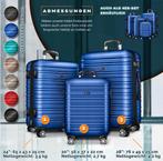 Kofferset - 3 delig - Trolley - Reiskoffer set - Blauw - Til, Sieraden, Tassen en Uiterlijk, Koffers, Verzenden, Zo goed als nieuw