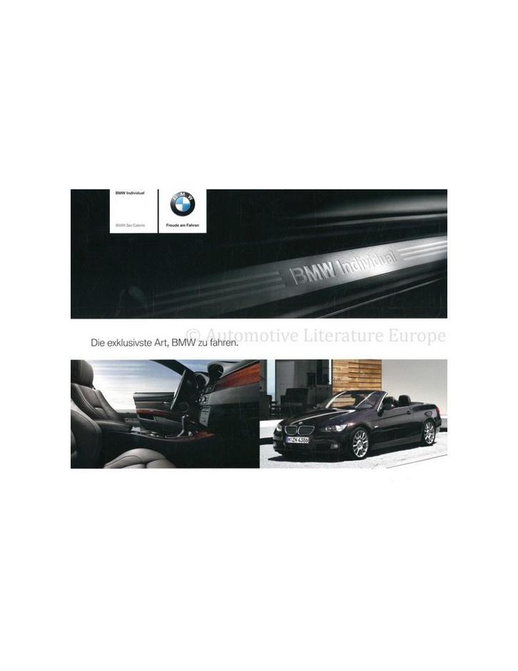 2009 BMW 3 SERIE INDIVIDUAL BROCHURE DUITS, Boeken, Auto's | Folders en Tijdschriften, BMW