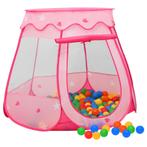vidaXL Kinderspeeltent met 250 ballen 102x102x82 cm roze, Verzenden, Nieuw