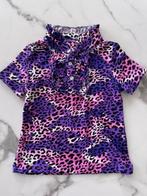 Meisjes t-shirt in de kleur panterprint Lila-Roze, Verzenden, Nieuw, Overige maten