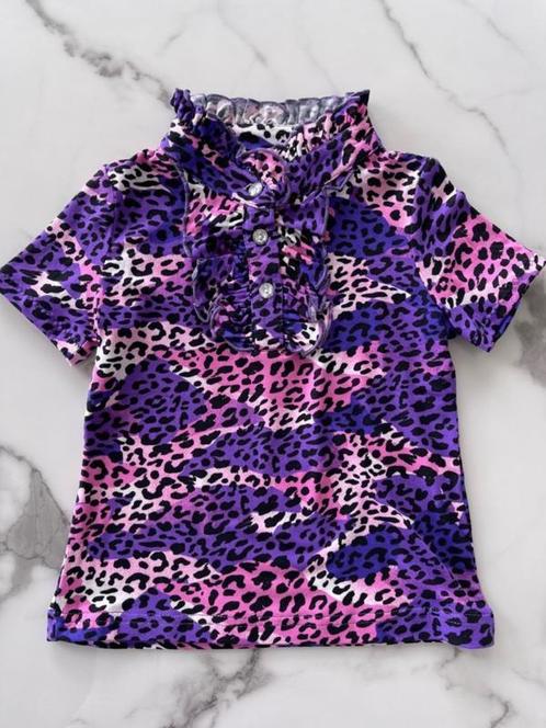 Meisjes t-shirt in de kleur panterprint Lila-Roze, Kinderen en Baby's, Kinderkleding | Kinder-kledingpakketten, Nieuw, Overige maten