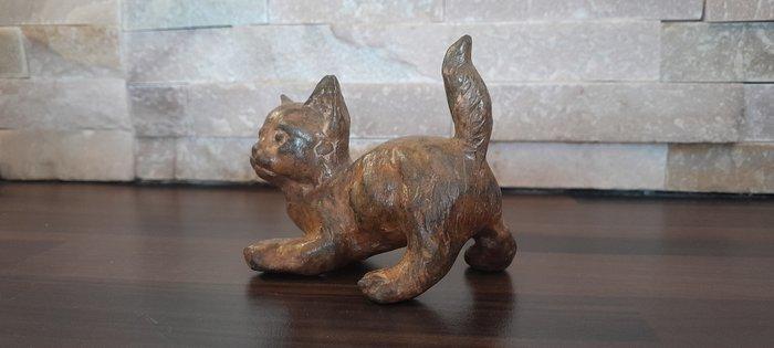 Pierre Chenet (XX-XXI) - sculptuur, Le Chat Joueur - 7.8 cm, Antiek en Kunst, Curiosa en Brocante