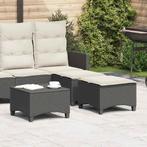 vidaXL Tuinkrukken met kussens 2 st 55x55x36 cm poly rattan, Tuin en Terras, Tuinsets en Loungesets, Verzenden, Nieuw, Rotan
