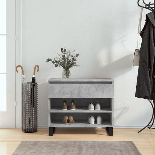 vidaXL Schoenenkast 70x36x60 cm bewerkt hout betongrijs, Huis en Inrichting, Kasten | Schoenenrekken, Nieuw, Verzenden