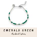 Emerald green armbandje | zilver