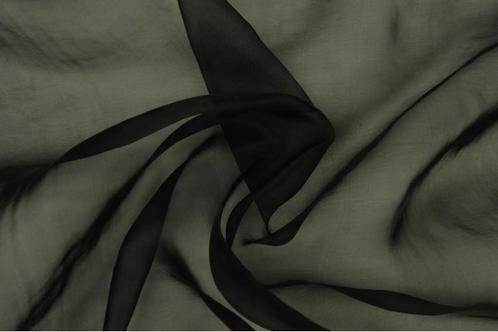 15 meter organza stof - Zwart, Hobby en Vrije tijd, Stoffen en Lappen, 120 cm of meer, 200 cm of meer, Zwart, Nieuw, Polyester