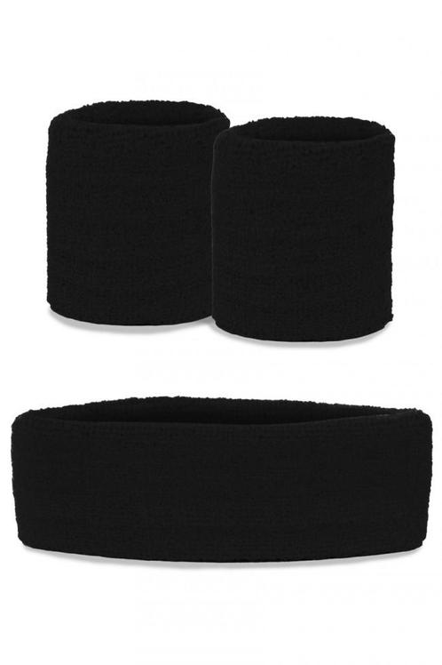 Kind Zweetbandjes Set Zwart Kinder Hoofdband Polsbandjes Zwa, Kleding | Dames, Carnavalskleding en Feestkleding, Accessoires, Nieuw