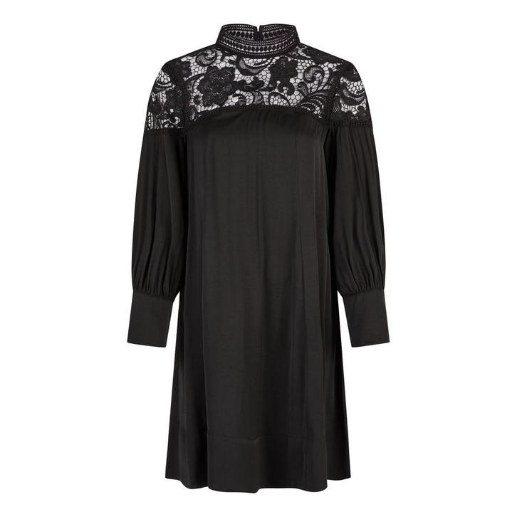 Marc Aurel • zwarte jurk met kant • 36, Kleding | Dames, Jurken, Zwart, Nieuw, Maat 36 (S), Verzenden